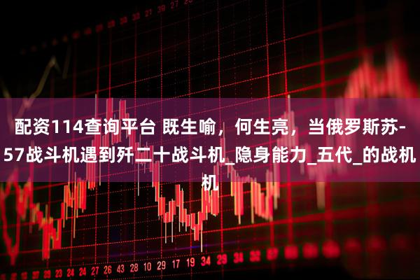 配资114查询平台 既生喻，何生亮，当俄罗斯苏-57战斗机遇到歼二十战斗机_隐身能力_五代_的战机